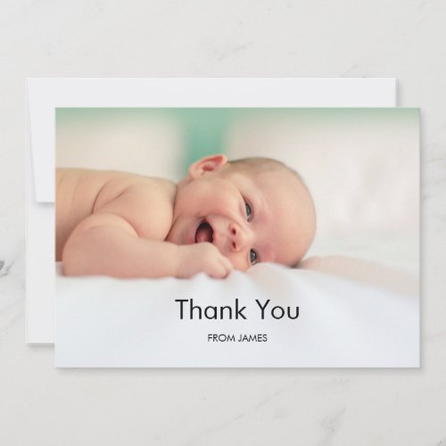 Peek a boo hello little you birth cute and funny thank you card