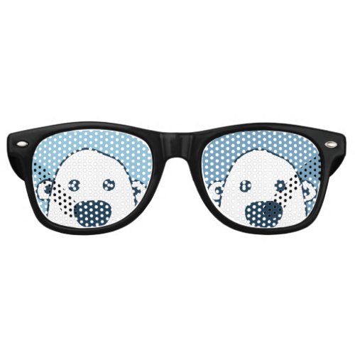 Peek_a_boo Hiding Polar Bear Party Glasses