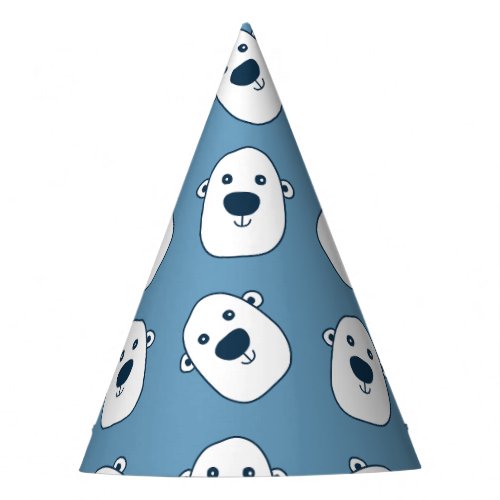 Peek_a_boo Hiding Polar Bear Party Hat
