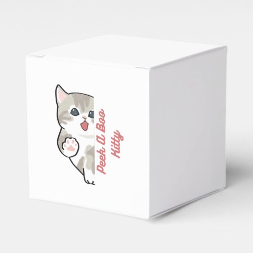"Peek A Boo Kitty Cute Cat Favor Box" Boxes
