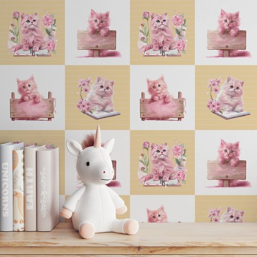 Peek_A_Boo Kitty Pink Kitten  Book Wallpaper