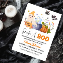 Peek-A-Boo | Little Ghost Halloween Baby Shower
