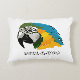 Peek-a-Boo Parrot & Lovebirds Baby's Room Accent Pillow