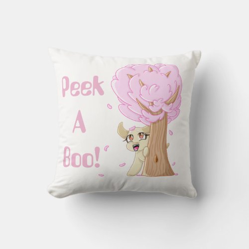 Peek_A_Boo Puppy Pillow Throw Pillow
