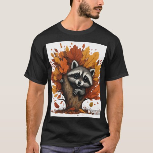 Peek_A_Boo Raccoon T_Shirt