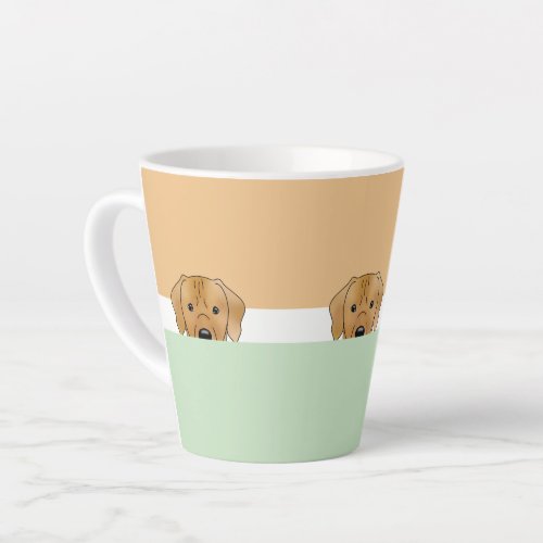 Peek a Boo Rhodesian Ridgeback Dog  Latte Mug