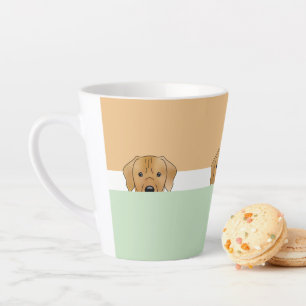 "Peek a Boo" Rhodesian Ridgeback Dog Latte Mug