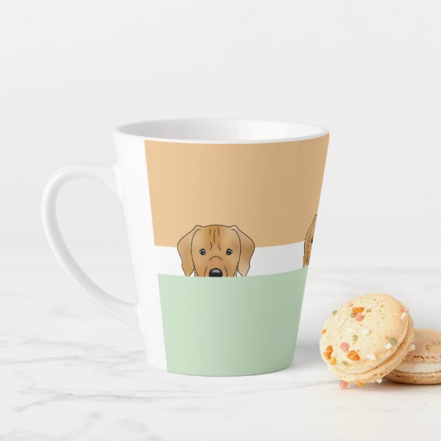 "Peek a Boo" Rhodesian Ridgeback Dog | Latte Mug (In Situ)