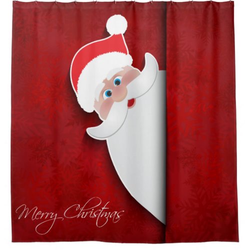 Peek_A_Boo Santa Claus Shower Curtain