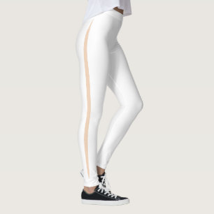 Peek-a-boo Skin Stripe Caucasian Beige Flesh Color Leggings