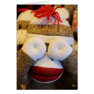 Peek-a-boo Sock Monkey Cards