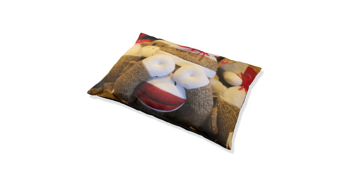 Peek A Boo Sock Monkey Pet Bed Zazzle Com