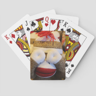 Peek-a-boo Sock Monkey Poker Cards