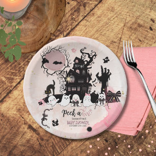 "Peek a Boo" Spooky-Cute Baby Shower Paper Plate