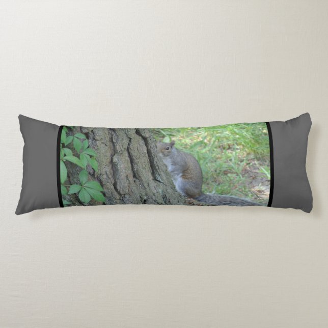 Peek A Boo Squirrel - Body Pillow (Front)