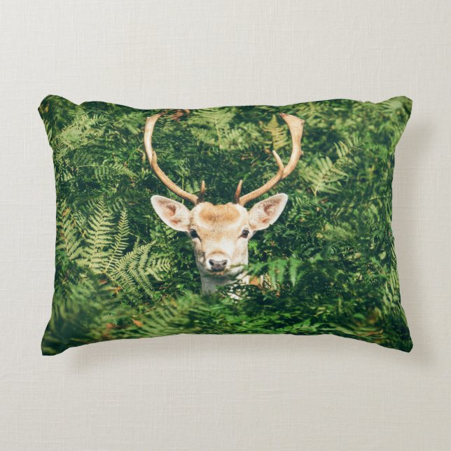 Peek a Deer  Accent Pillow (Front)