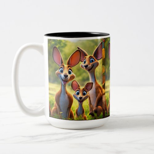 Peek_a_Roo Baby Kangaroo Delight Two_Tone Coffee Mug