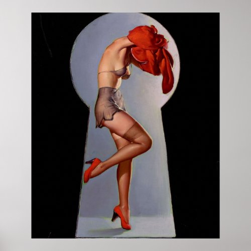 Peek_a_View Pin Up Art Poster