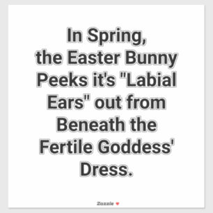 Peek Easter Bunny Labial Ears Hankamer Artjunkhaus Sticker