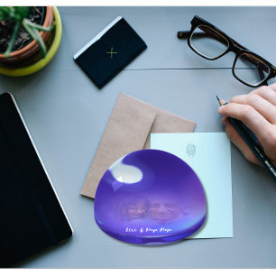 Peek into Your Future Blue Pearl Paperweight