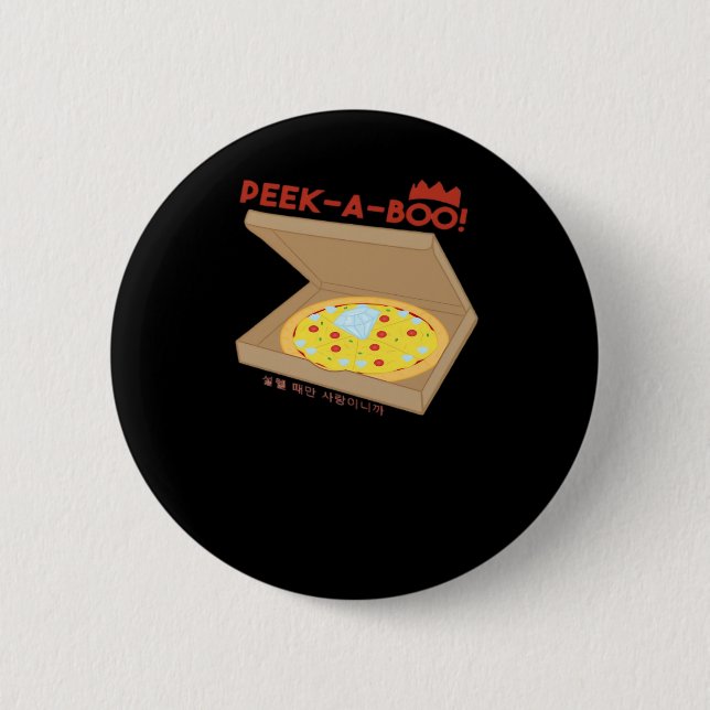 Peekabo Basic & Funny Design  Button (Front)