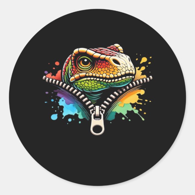 Peekabo Design For Halloween Classic Round Sticker (Front)
