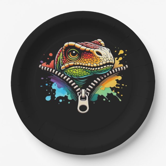 Peekabo Design For Halloween Paper Plates (Front)