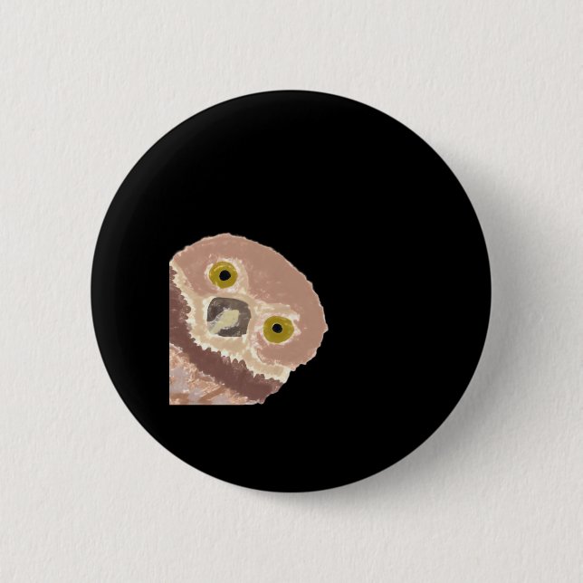 Peekabo Funny Design For Halloween Button (Front)