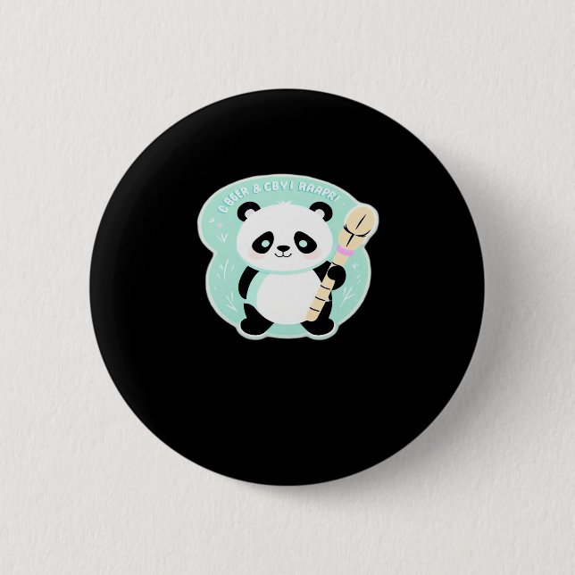 Peekabo Panda Button (Front)