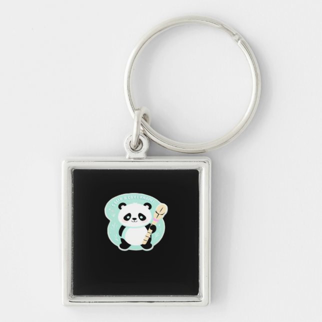 Peekabo Panda Keychain (Front)