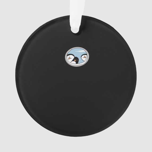 Peekabo Penguins Ornament (Front)