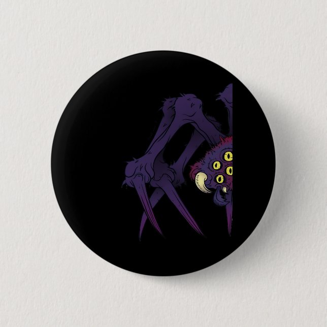 Peekabo Spider Button (Front)