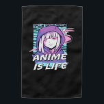 Peekaboo Anime Funny Garden Flag<br><div class="desc">A funny anime peekaboo design with quirky charm. Playful and bright,  it’s perfect for anime fans during Halloween. A cute mix of festive and fandom culture.</div>