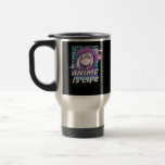 Peekaboo Anime Funny Travel Mug<br><div class="desc">A funny anime peekaboo design with quirky charm. Playful and bright,  it’s perfect for anime fans during Halloween. A cute mix of festive and fandom culture.</div>