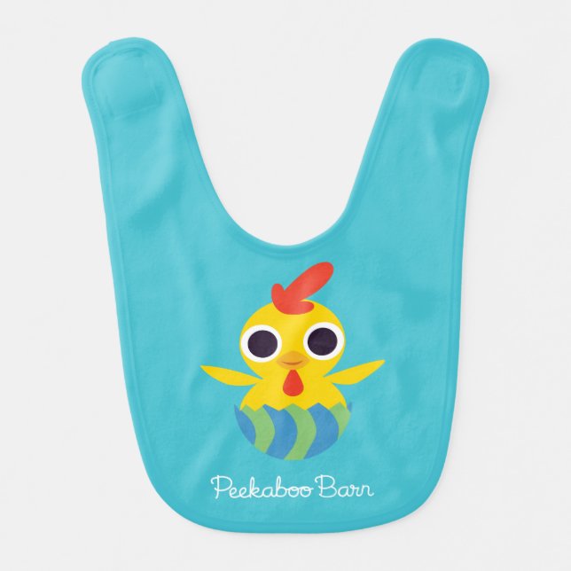 Peekaboo Barn Easter | Bandit the Chick Bib (Front)