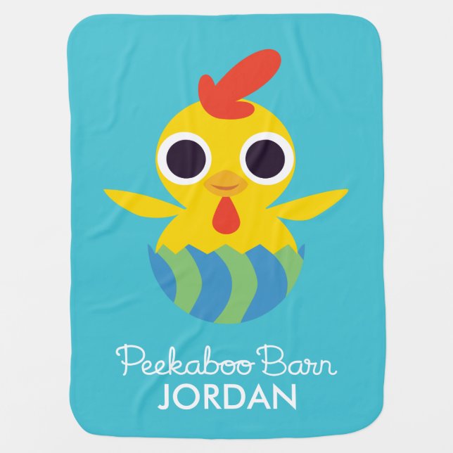 Peekaboo Barn Easter | Bandit the Chick Swaddle Blanket (Front)