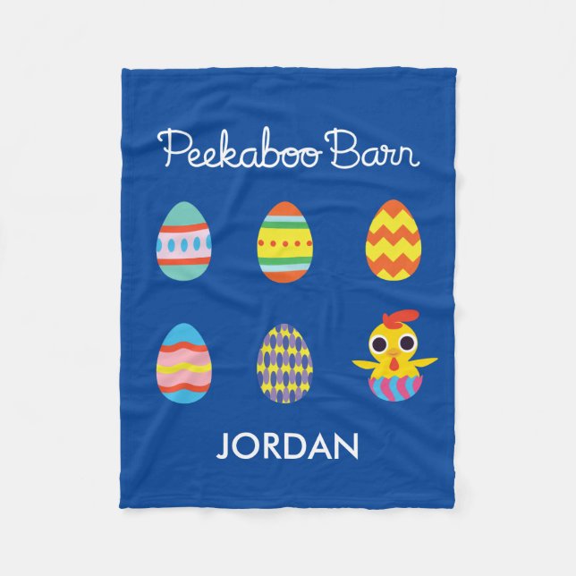 Peekaboo Barn Easter | Easter Eggs Fleece Blanket (Front)