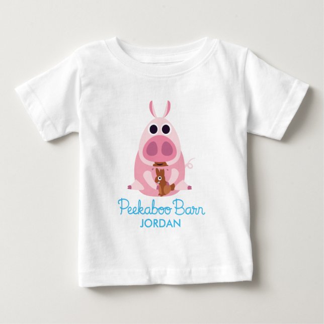 Peekaboo Barn Easter | Leary the Pig 2 Baby T-Shirt (Front)