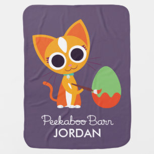 Peekaboo Barn Easter Purrl the Cat Baby Blanket