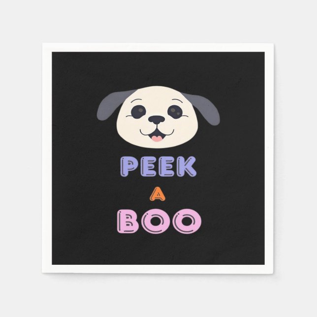 Peekaboo Basic Design Napkins (Front)