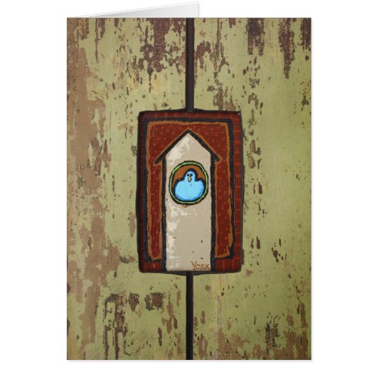 peekaboo bird card (Front)