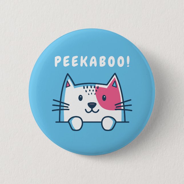 Peekaboo Cat Button (Front)