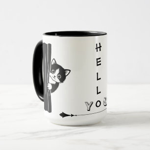 Peekaboo Cat Funny Mug