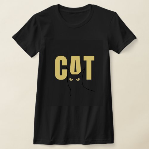 Peekaboo Cat _ Whimsical Wordplay T_Shirt