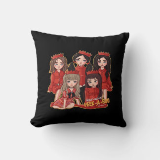 Peekaboo Cozy Autumn Throw Pillow