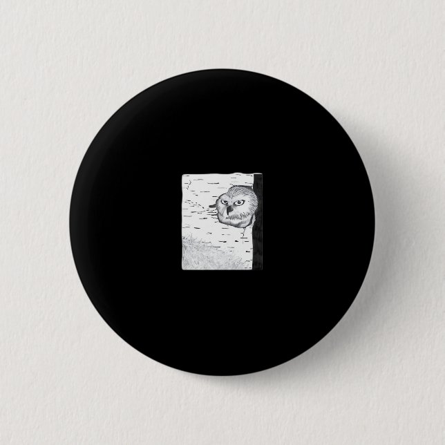 Peekaboo Cute Basic Button (Front)