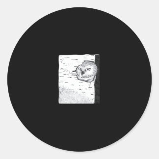 Peekaboo Cute Basic Classic Round Sticker