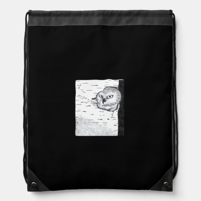 Peekaboo Cute Basic Drawstring Bag (Front)