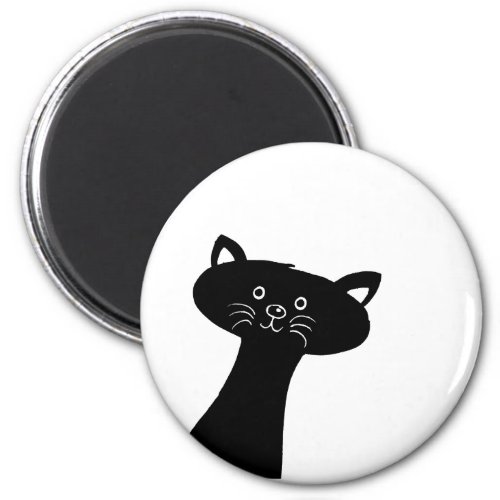 Peekaboo Cute Black Cat Magnet