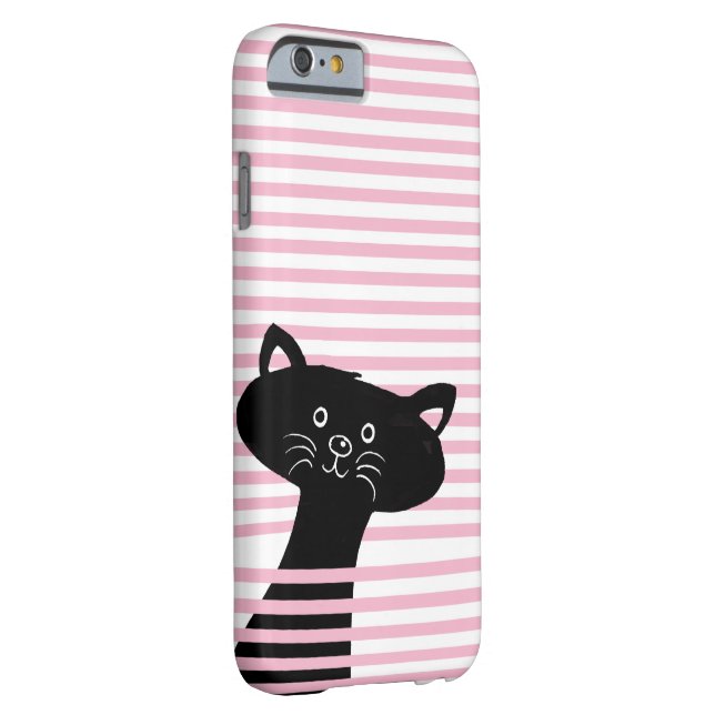 Peekaboo! Cute Black Cat Phone Case (Back/Right)